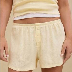 *Like New* Aerie Off-Duty Pointelle Pale Yellow Boxers